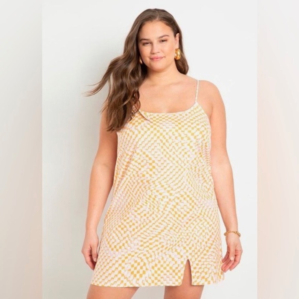 NWT Eloquii Mini Printed Slip Dress Size 20